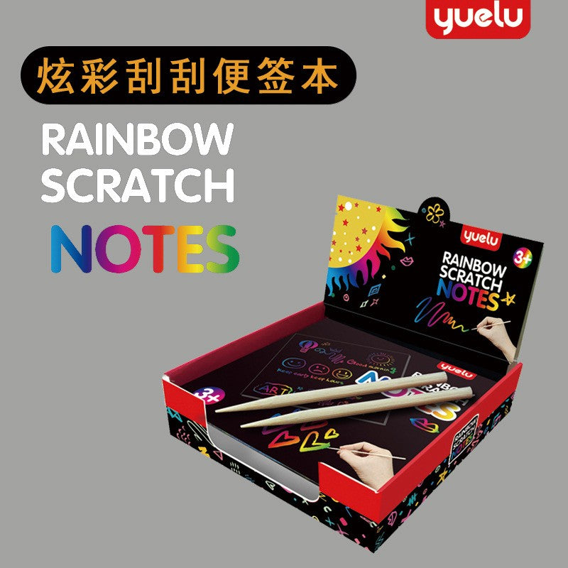 100pcs Rainbow Scratch Art Paintingds