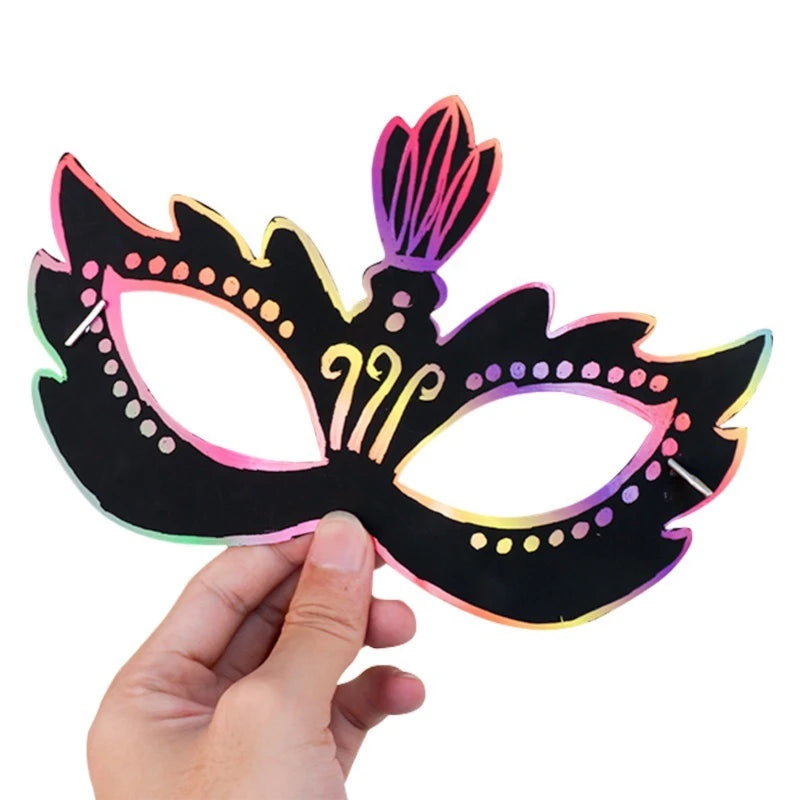 Children's Halloween bright scratch picture creative theme party graffiti diy toys scratch painting set wholesale