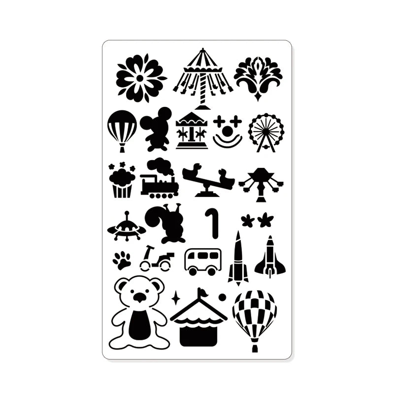 Factory Supply 6 Pcs Reusable Hollow Out Stencils Custom Plastic Drawing Stencils For DIY Painting on Wall Floor