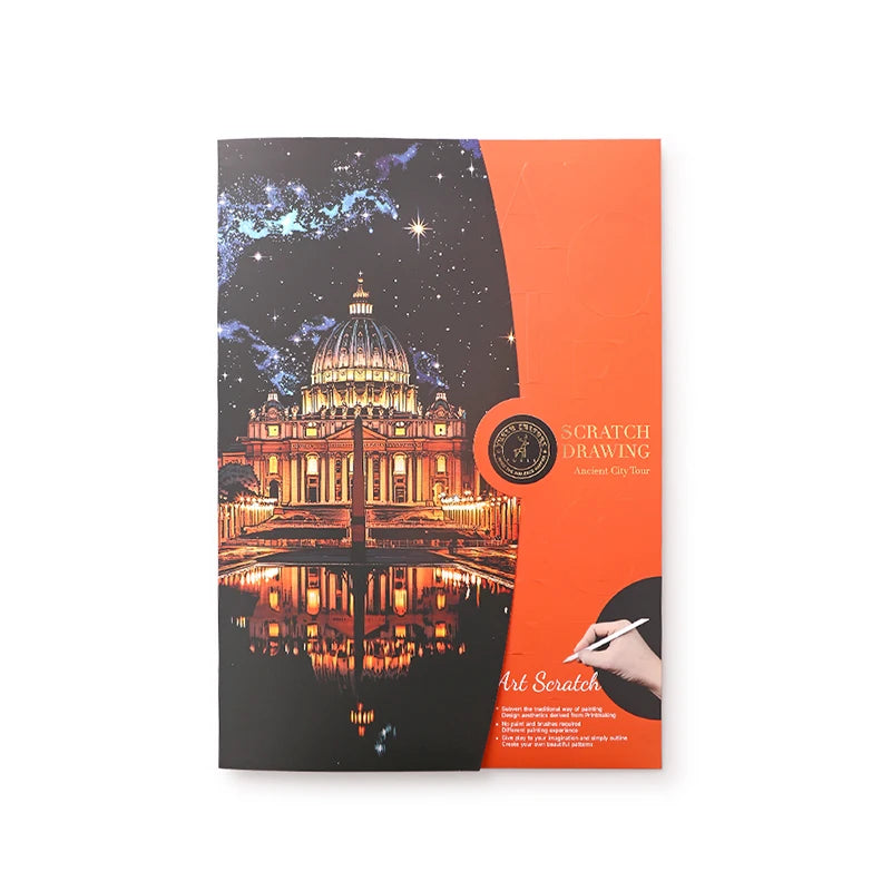 YUELU A3 Size Relief laser Scratch Drawing
