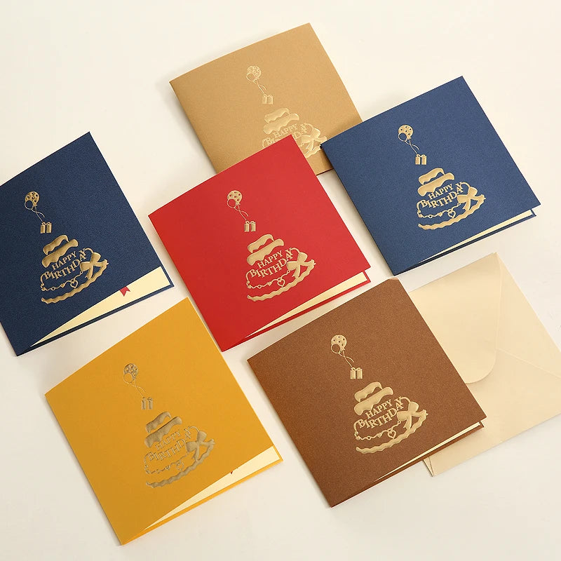 Pop Up Card Luxury Greeting Card 3D Three-Dimensional Gift Handmade Birthday Party Laser Cut Invitation Card