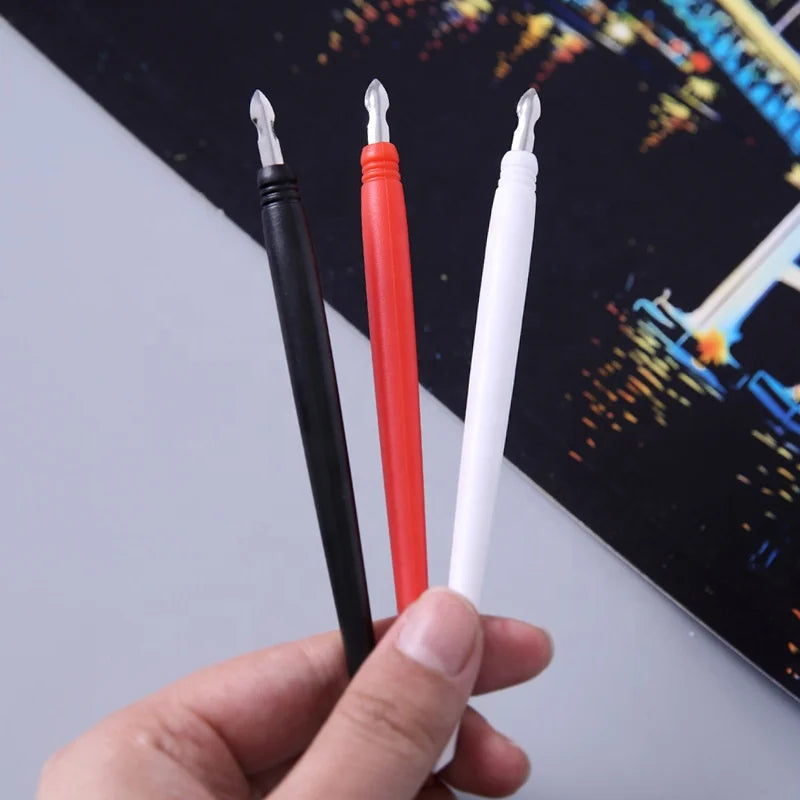 Metal head scraping pen Plastic scraping brush scraping tool