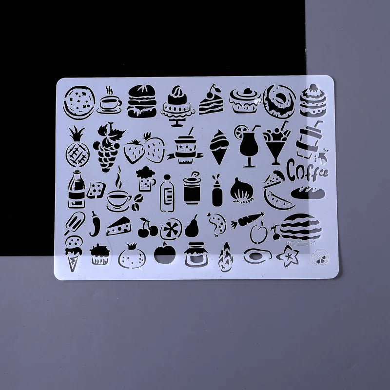 Plastic Drawing Stencil For DIY Scrapbooking Decorative Birthday Embossing Plastic Templates
