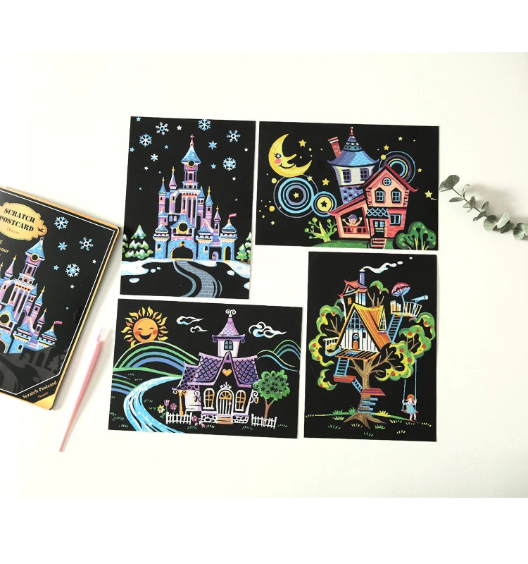 Children DIY Scratch Art Paintings Baby Educational Toys