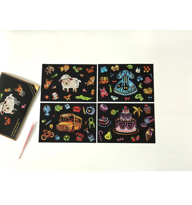 Children DIY Scratch Art Paintings Baby Educational Toys
