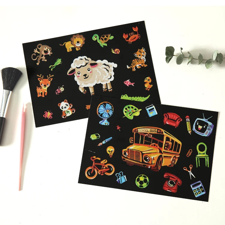 Children DIY Scratch Art Paintings Baby Educational Toys
