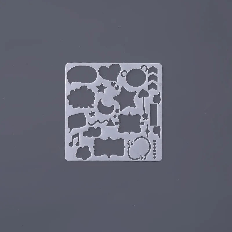 OEM Custom Drawing Template Reusable Laser Cut PET Plastic Stencil Scrapbook Album Painting Template Stencil