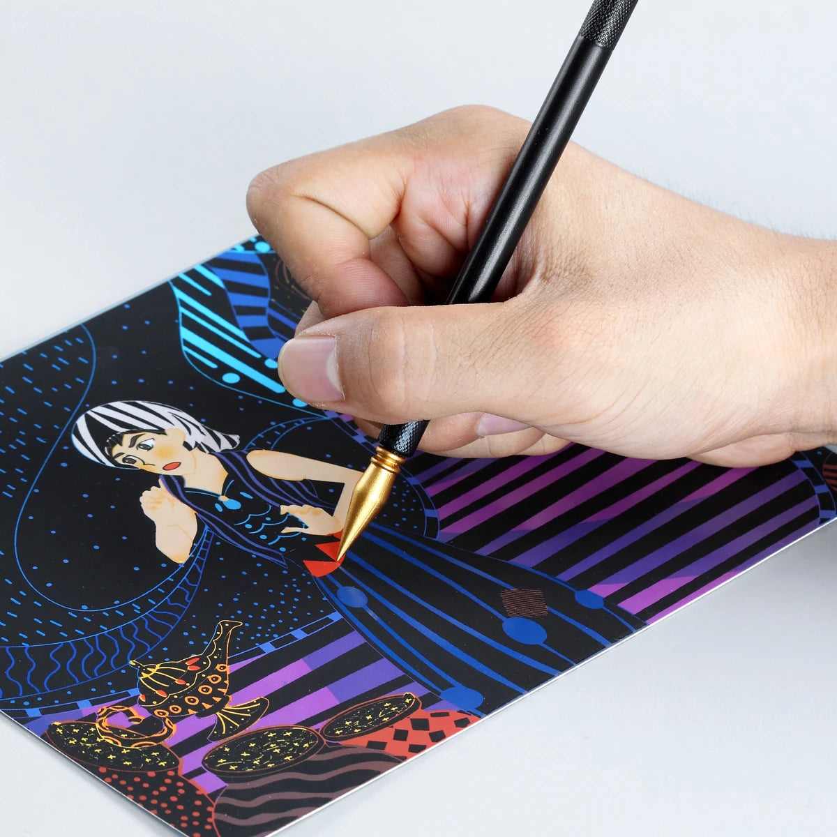 YUELU Brushes Scratch Pen For Scratch Art Painting