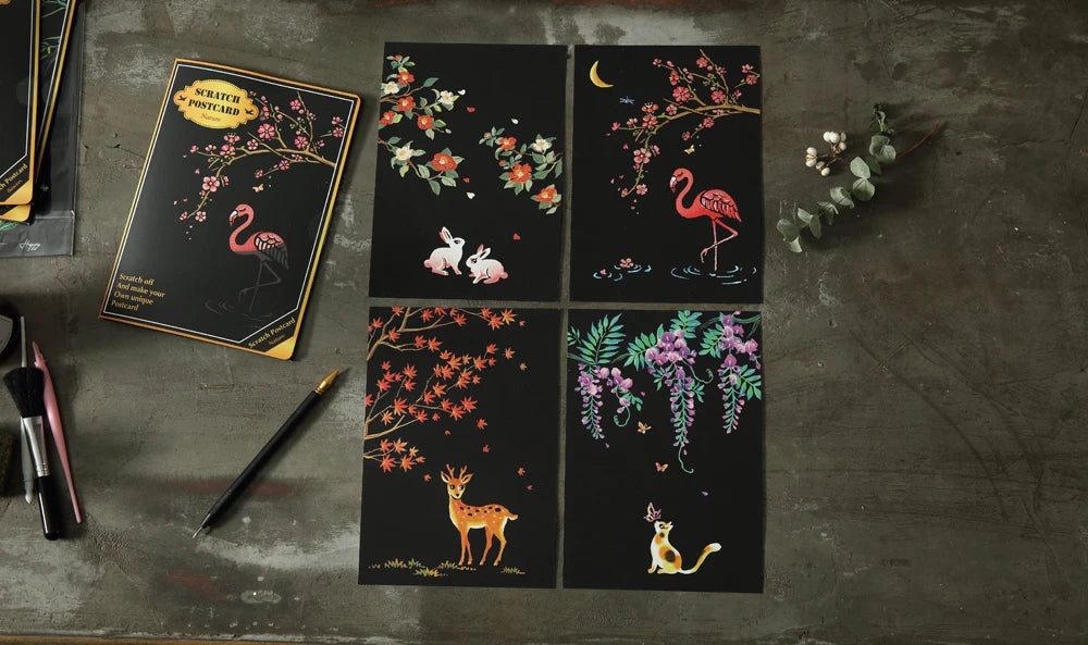 DIY Drawing Art Scratch Poster Toys Animal Paint