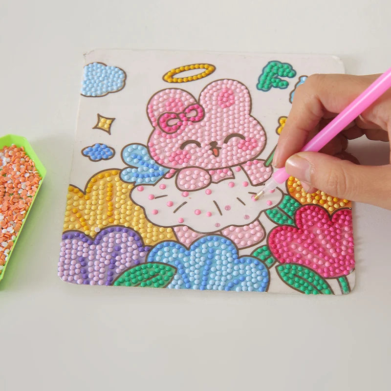 Children's DIY 5D Diamond Painting Kits Cartoon Puzzle Diamond Stickers Girls Fun Gift Box Kid's Educational Toys