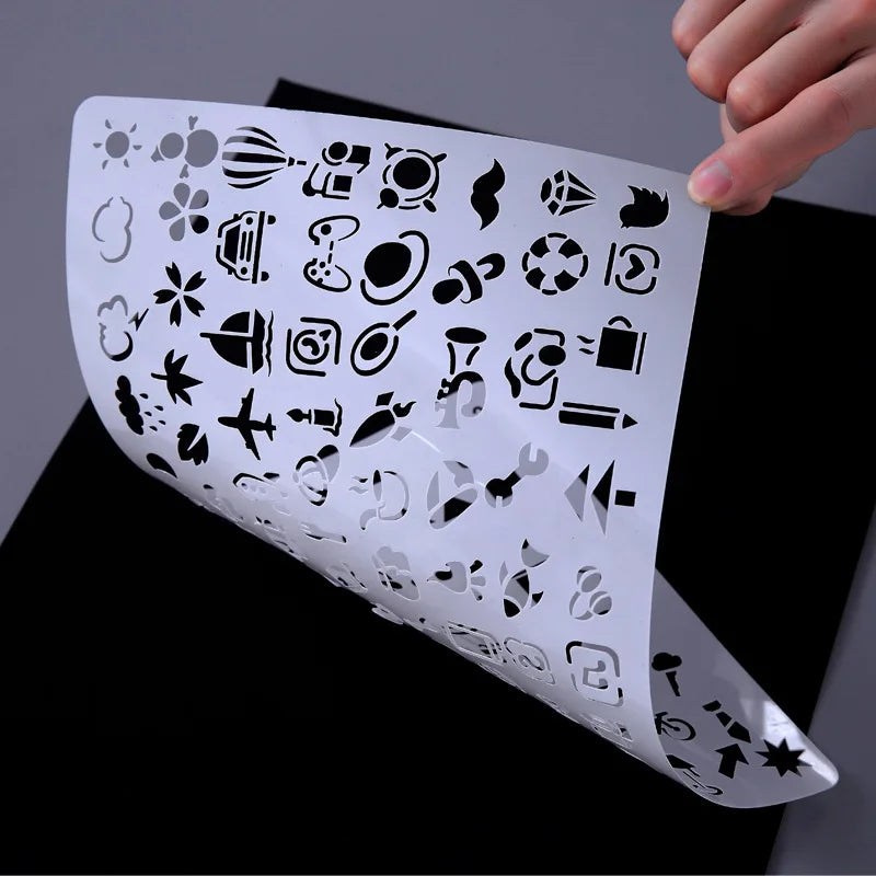 Plastic Drawing Stencil For DIY Scrapbooking Decorative Birthday Embossing Plastic Templates
