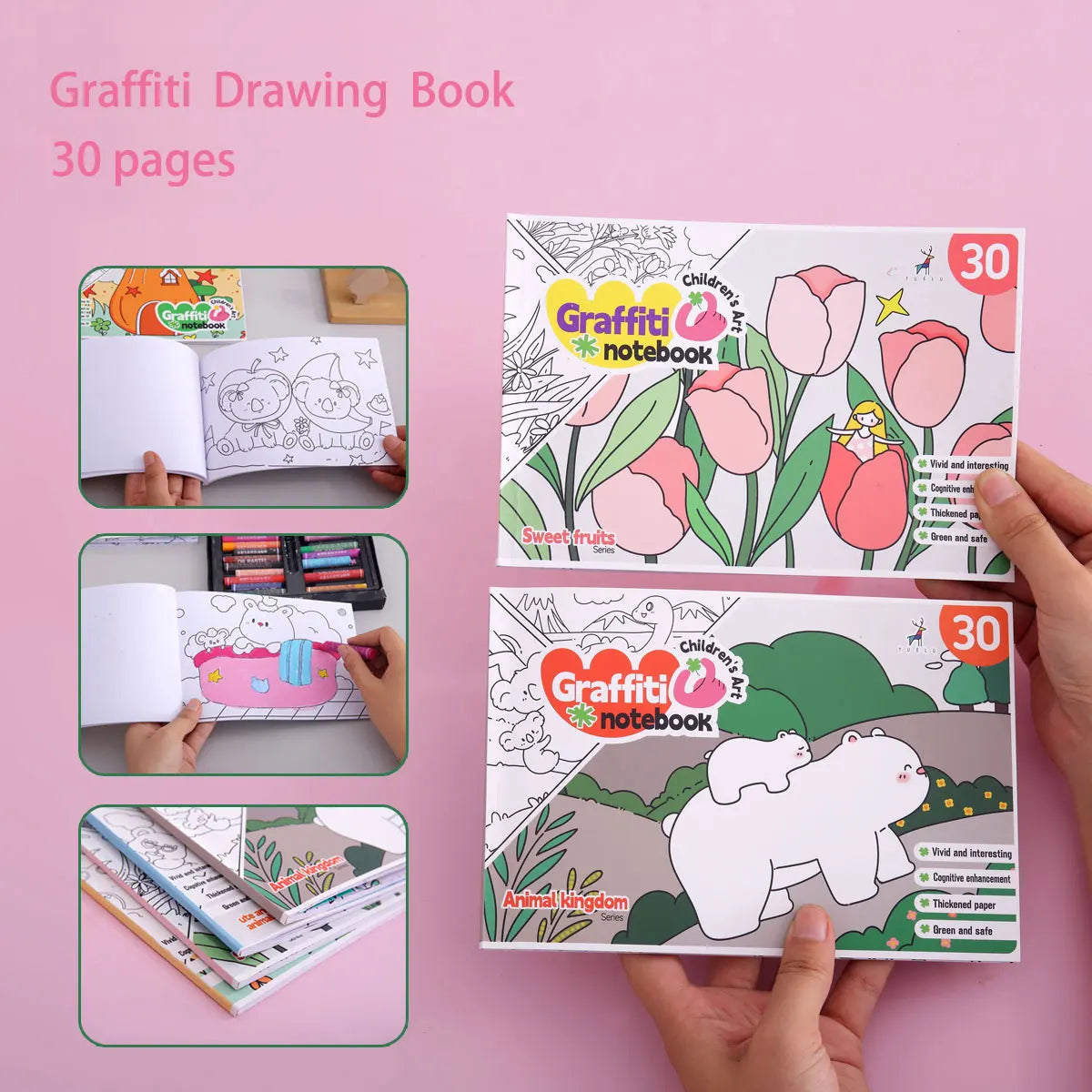 YUELU A5 Children Graffiti Drawing Book Blank DIY Hand Drawing Paper 30 Pages Art Coloring Book