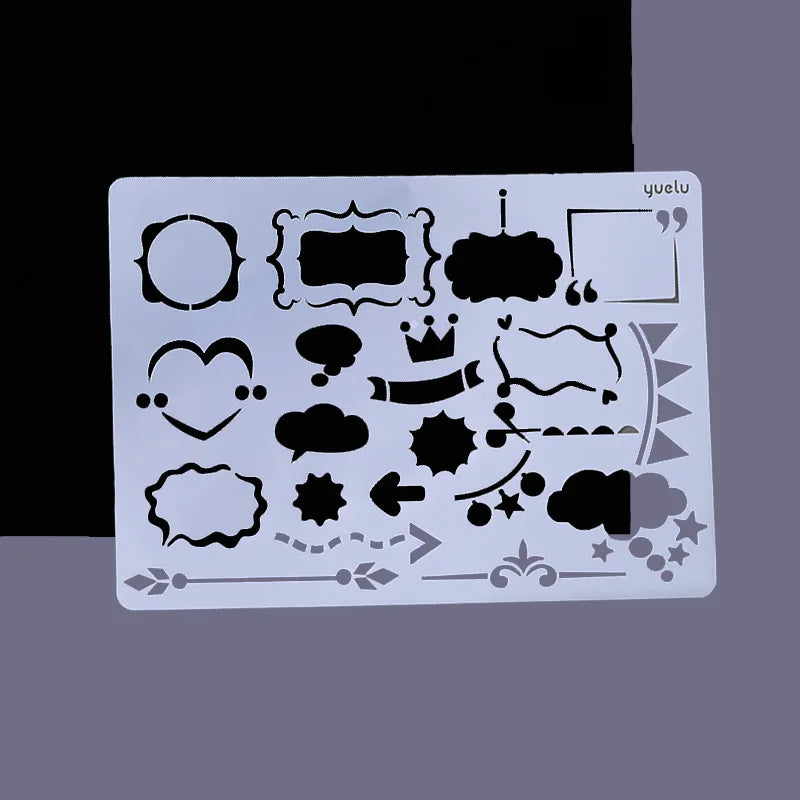 Plastic Drawing Stencil For DIY Scrapbooking Decorative Birthday Embossing Plastic Templates
