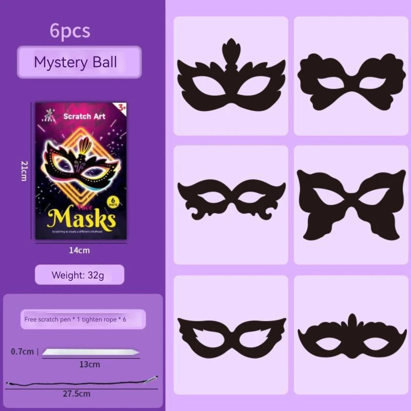 Children's Halloween bright scratch picture creative theme party graffiti diy toys scratch painting set wholesale