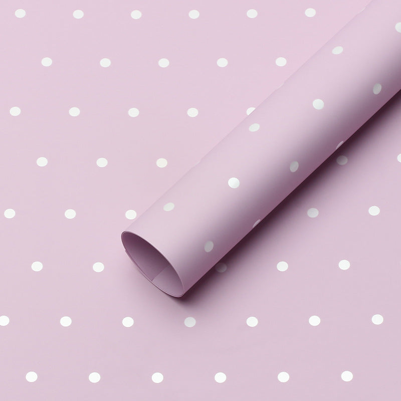 YUELU Small dot paper flower wrapping paper waterproof diy bouquet packaging gift flower shop fresh flower packaging material
