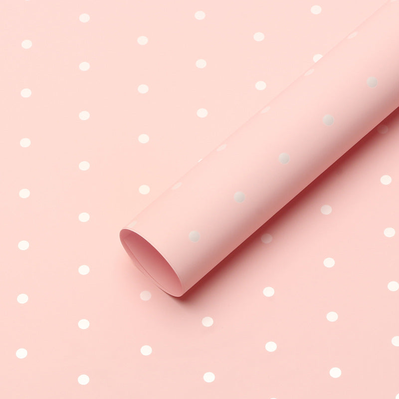 YUELU Small dot paper flower wrapping paper waterproof diy bouquet packaging gift flower shop fresh flower packaging material