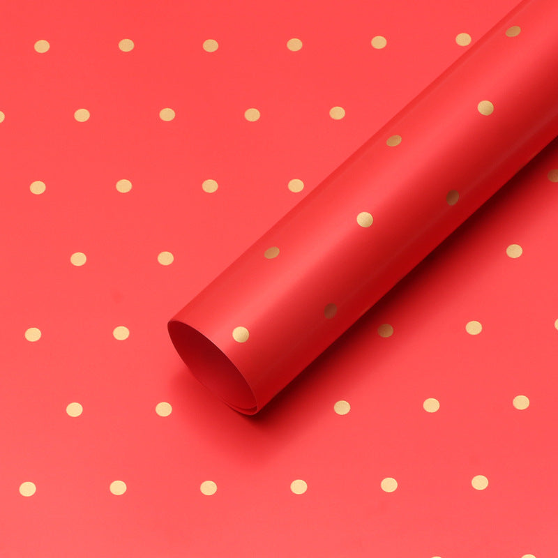 YUELU Small dot paper flower wrapping paper waterproof diy bouquet packaging gift flower shop fresh flower packaging material