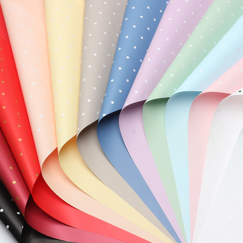 YUELU Small dot paper flower wrapping paper waterproof diy bouquet packaging gift flower shop fresh flower packaging material