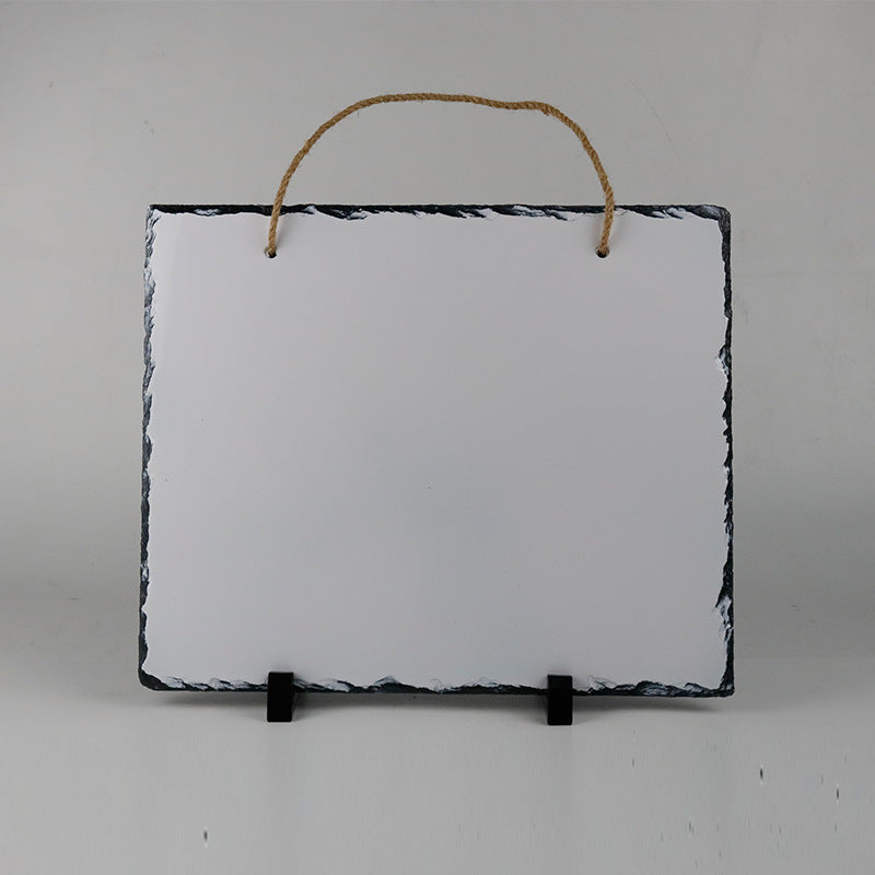 YUELU Heat transfer slate painting blank coated sublimation slate painting frame natural slate heat transfer slate painting