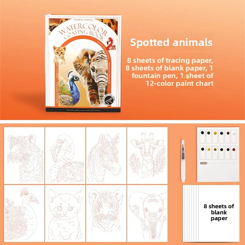 YUELU Trifold Watercolor Set Coloring books for adults