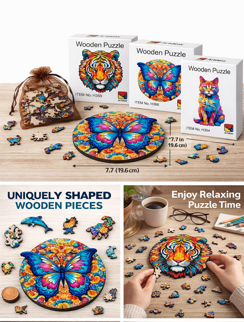 Artdeer Creative Animal Wooden Puzzle