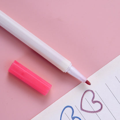 YUELU Metallic marker Water-based marker DIY handbook Color painting Black card pen 12-color graffiti pen