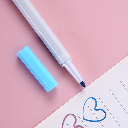 YUELU Metallic marker Water-based marker DIY handbook Color painting Black card pen 12-color graffiti pen