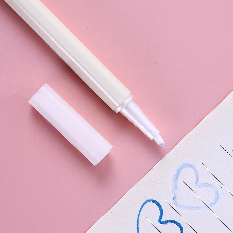 YUELU Metallic marker Water-based marker DIY handbook Color painting Black card pen 12-color graffiti pen