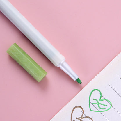 YUELU Metallic marker Water-based marker DIY handbook Color painting Black card pen 12-color graffiti pen