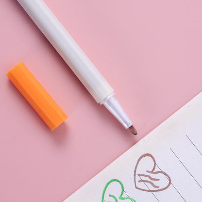 YUELU Metallic marker Water-based marker DIY handbook Color painting Black card pen 12-color graffiti pen