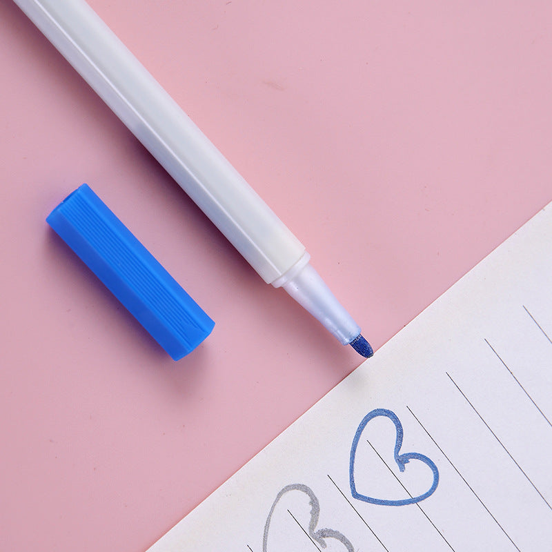 YUELU Metallic marker Water-based marker DIY handbook Color painting Black card pen 12-color graffiti pen