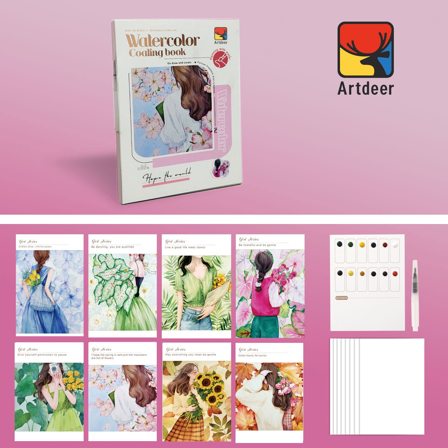 Artdeer Watercolor Painting Set Complete painting set