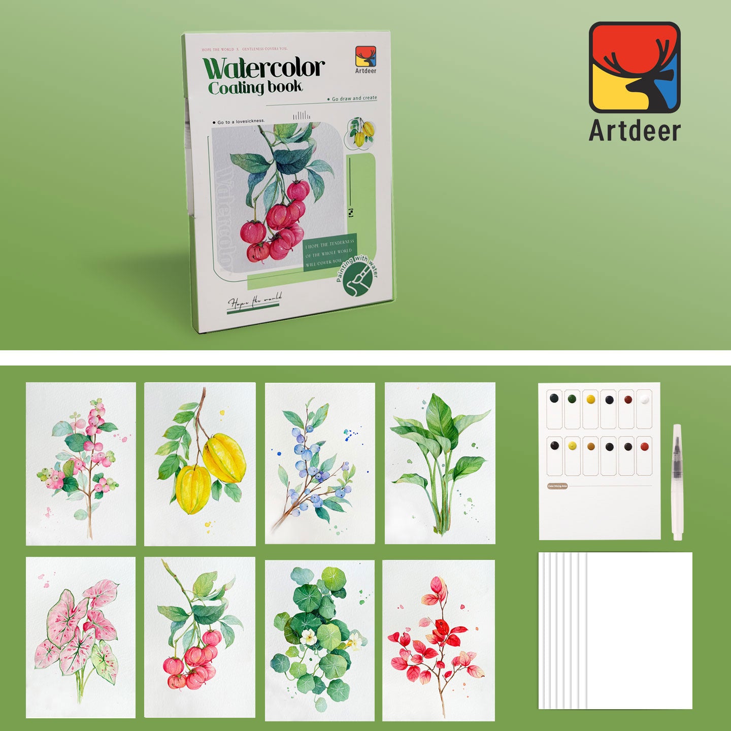 Artdeer Watercolor Painting Set Complete painting set