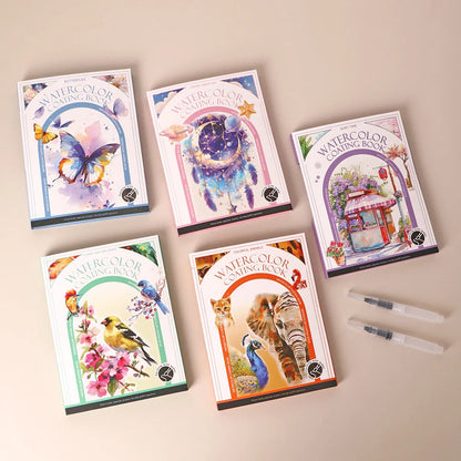 YUELU Trifold Watercolor Set Coloring books for adults