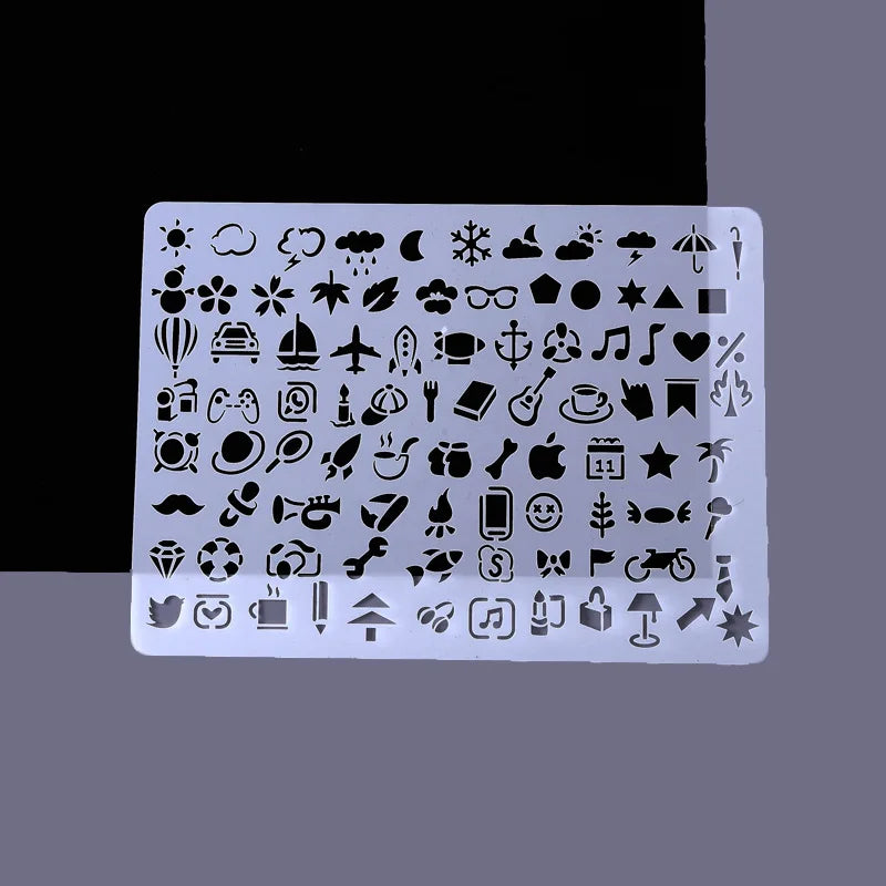 Plastic Drawing Stencil For DIY Scrapbooking Decorative Birthday Embossing Plastic Templates