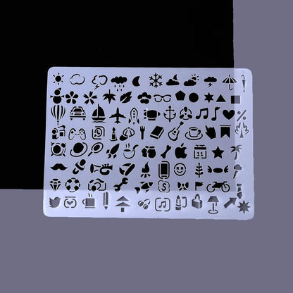 Plastic Drawing Stencil For DIY Scrapbooking Decorative Birthday Embossing Plastic Templates