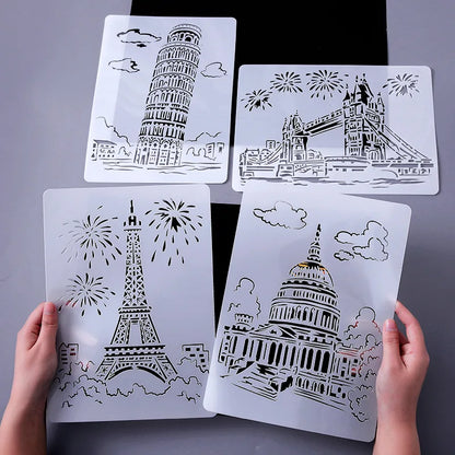 Factory Supply OEM Custom Painting Template Plastic Drawing Stencils For DIY Painting Art Projects