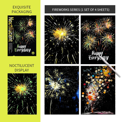 YUELU Luminous Scratch Painting 4pcs/set