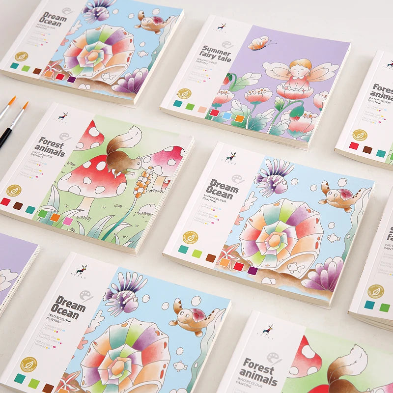 YUELU Portable 20 Pages Pocket Watercolor Painting Book