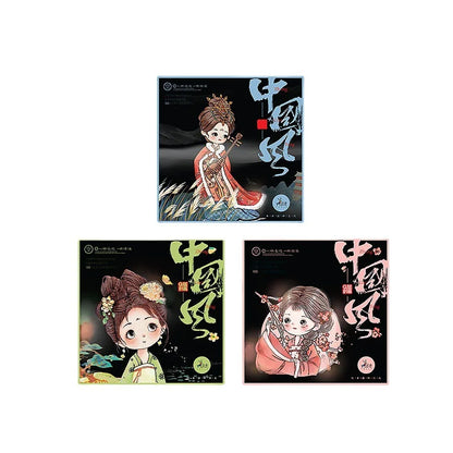 YUELU Scratch Art Paper Set Chinese Style Scratch Painting 15*15cm DIY Scratch Drawing With Pen
