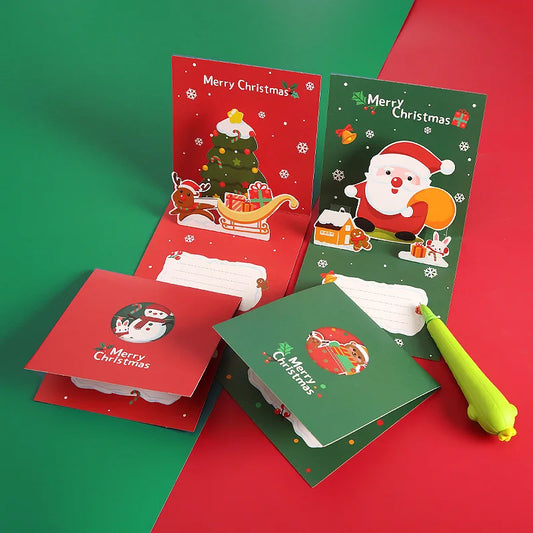 Custom Merry Christmas Greeting Card Paper Thank You Seasons Cards High Quality Happy Birthday Greeting Cards Printing