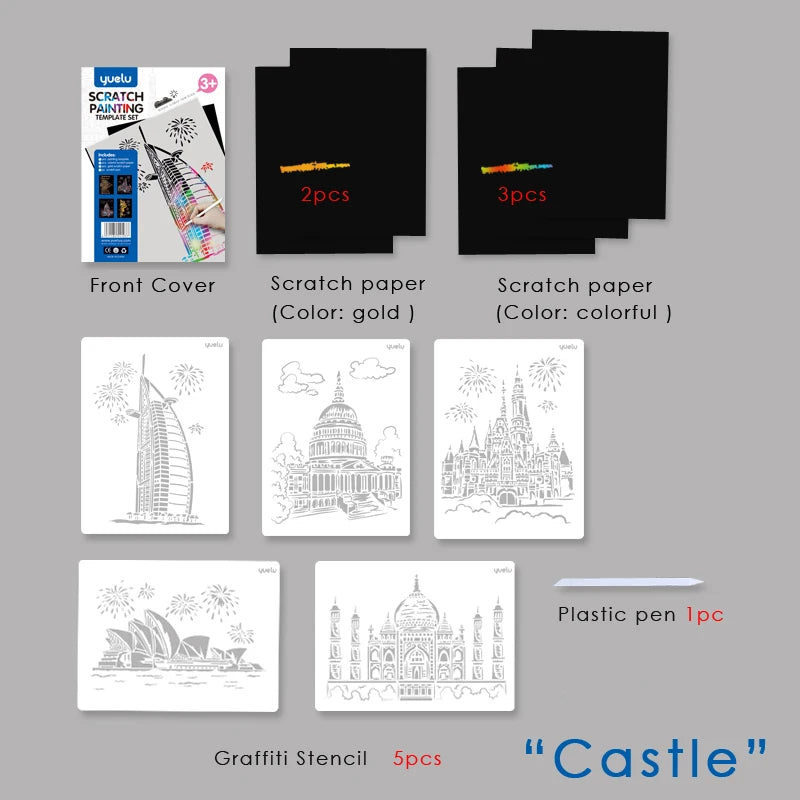 A4 Wholesale Scratch Painting Magic Scratch Art Paper