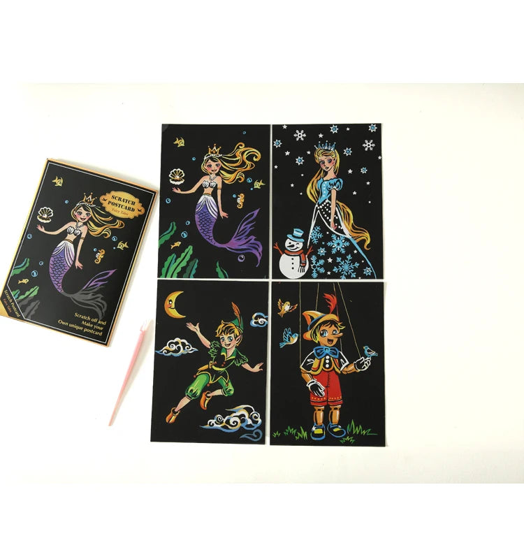 Children DIY Scratch Art Paintings Baby Educational Toys