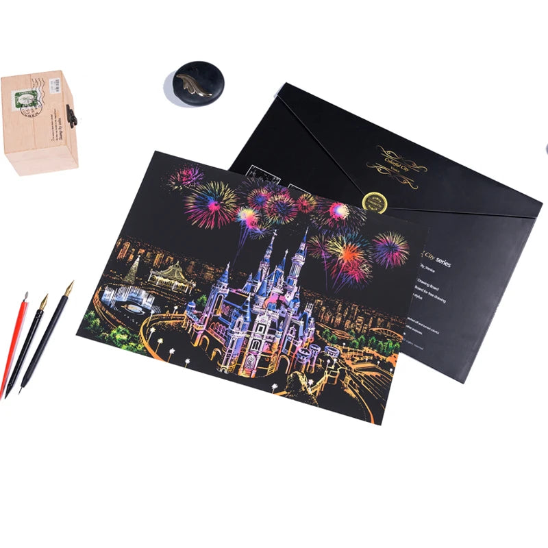 Scratch Painting DIY Art Drawing Paper