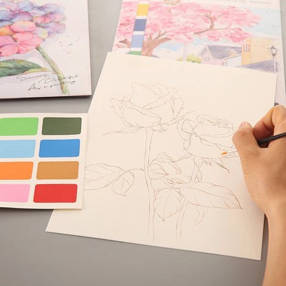 YUELU Watercolor Painting Adult Art Drawing