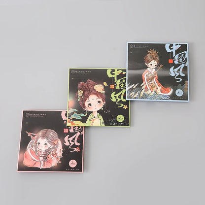 YUELU  DIY Scratch Painting Scratch Art Paper Set Chinese Style Scratch Painting 15*15cm