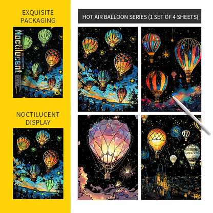 YUELU Luminous Scratch Painting 4pcs/set