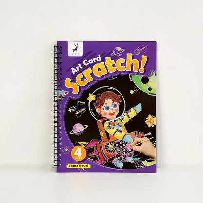 YUELU Wholesale Customized Creative Children's Puzzle Scratch Painting Cartoon Cute Children DIY Rainbow Scratch Paper Book Set