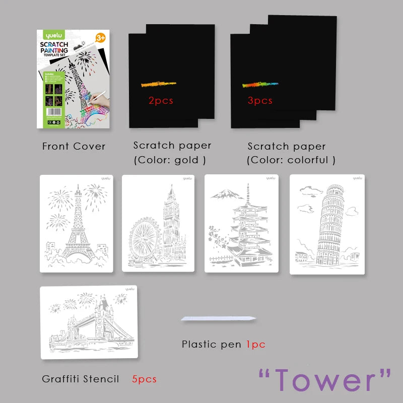 A4 Wholesale Scratch Painting Magic Scratch Art Paper