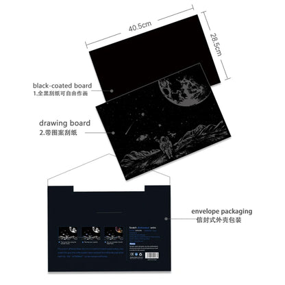 YUELU Astronaut Scratch Painting